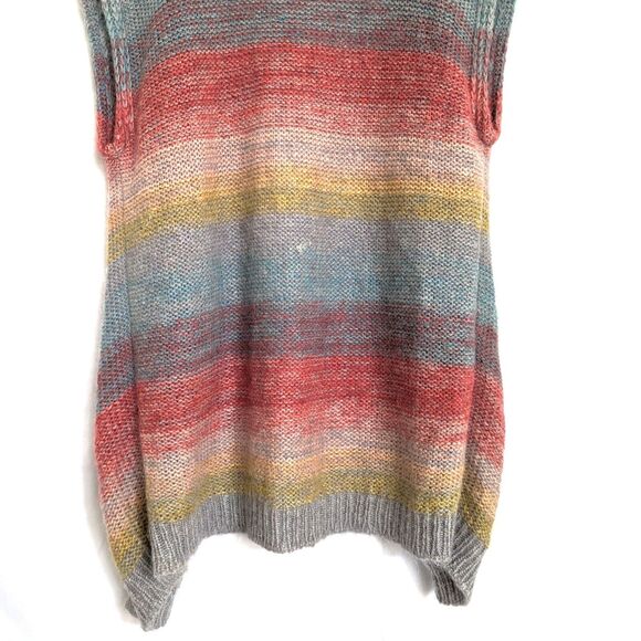 MOTH Anthropologie Rinda Rainbow Mohair Knit Long Duster Cardigan Vest XS/S - Picture 7 of 12
